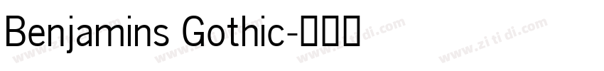 Benjamins Gothic字体转换